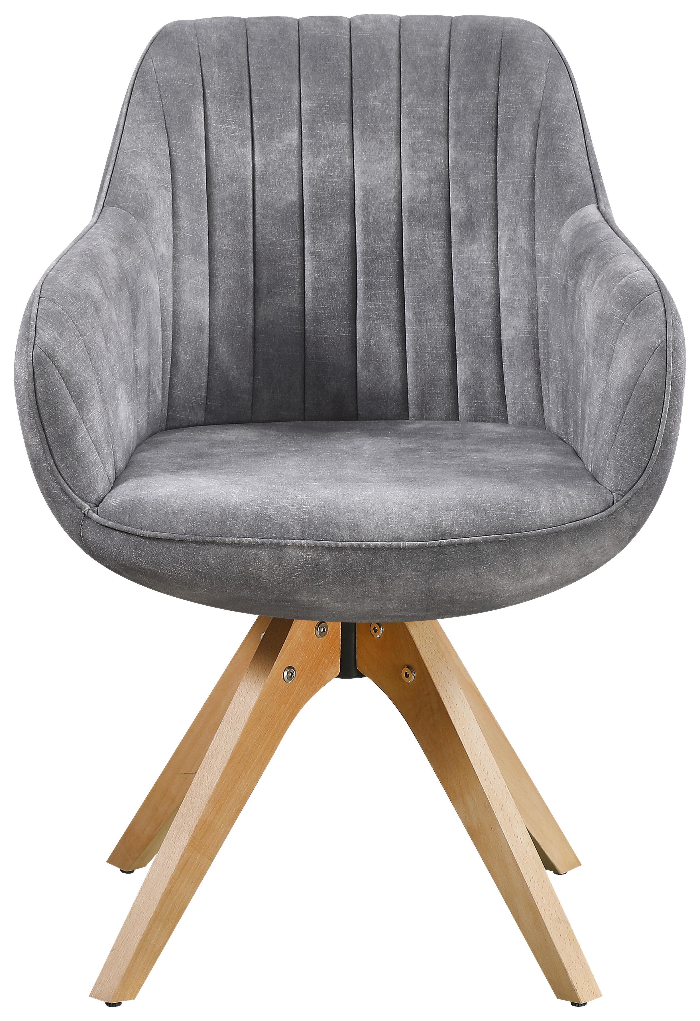 ŽIDLE S PODRUČKAMI RELAX - šedá/barvy buku, Moderní, dřevo/textil (60/82/62cm) - Mömax