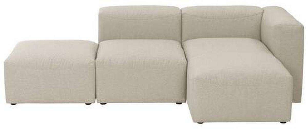 Ecksofa Lena Creme Flachgewebe - Creme, Design, Textil (250/73/160cm) - Max Winzer