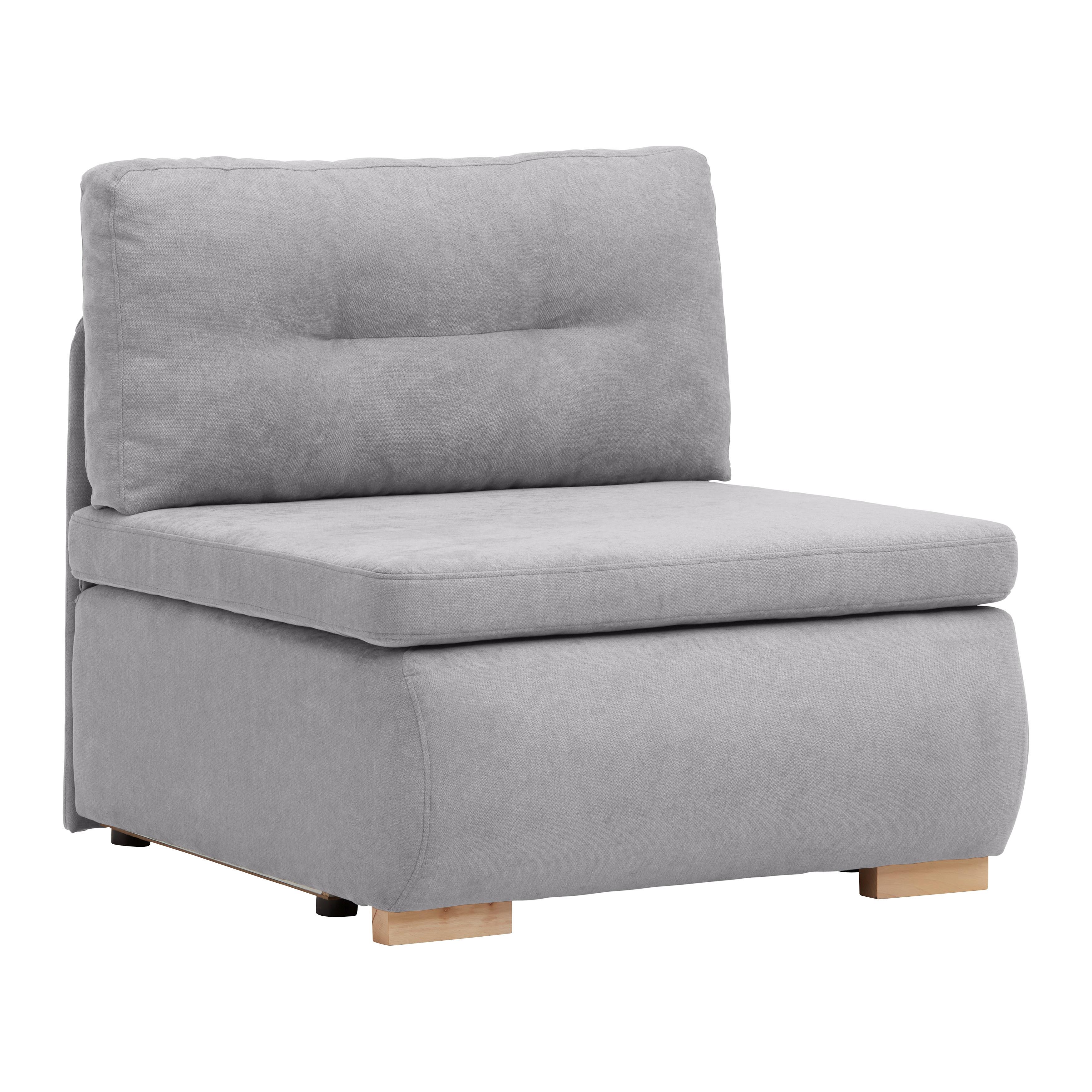 Rozkládací křeslo MODENA, stříbrná - barvy stříbra/černá, textil/plast (89/88/90cm) - Based