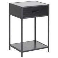 Éjjeliszekrény Seaford 42/63cm - fekete, Konventionell, fa/fém (42/63/35cm) - Livetastic