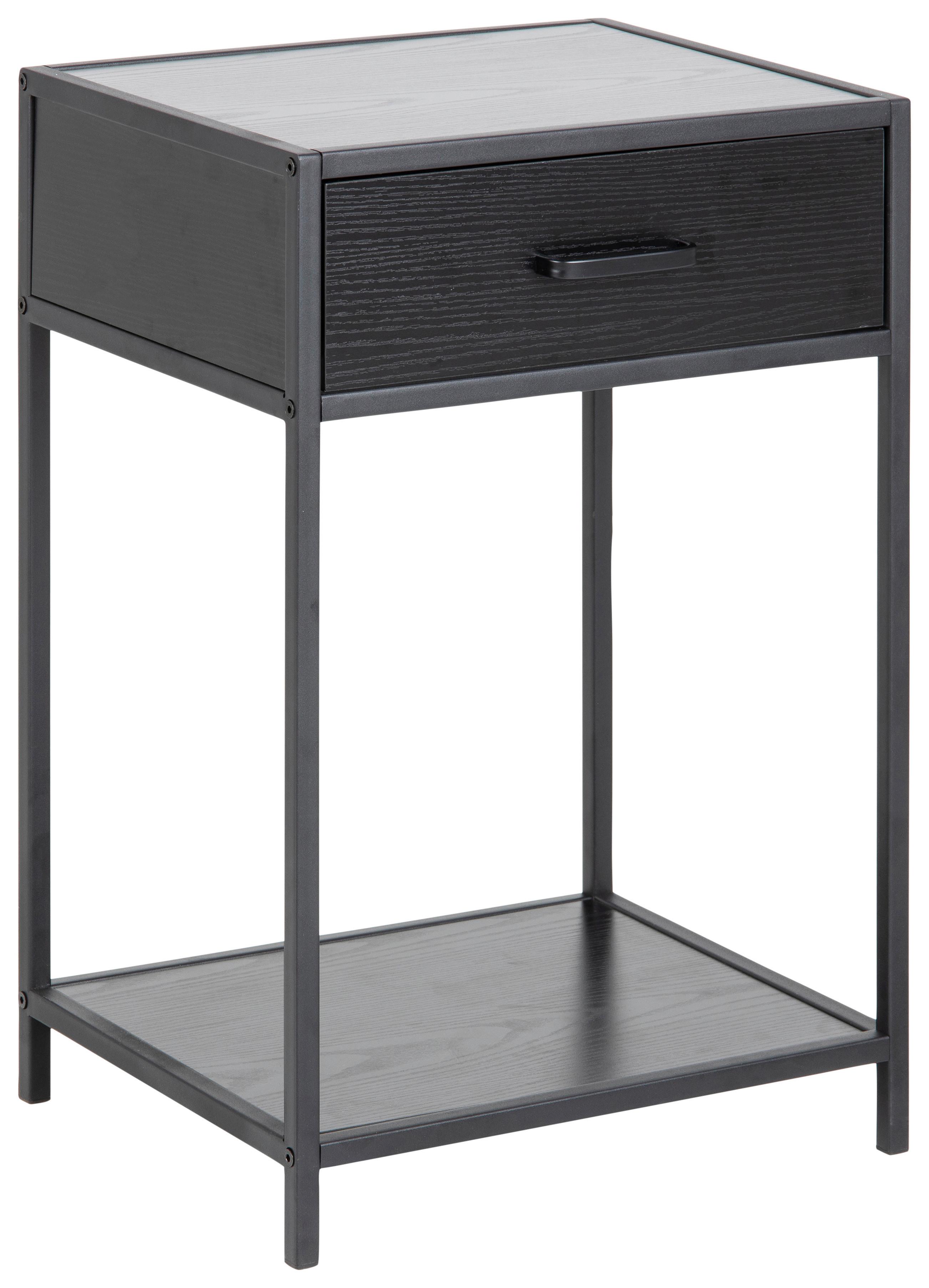 Nachtkästchen Schwarz H: 63 Cm Seaford