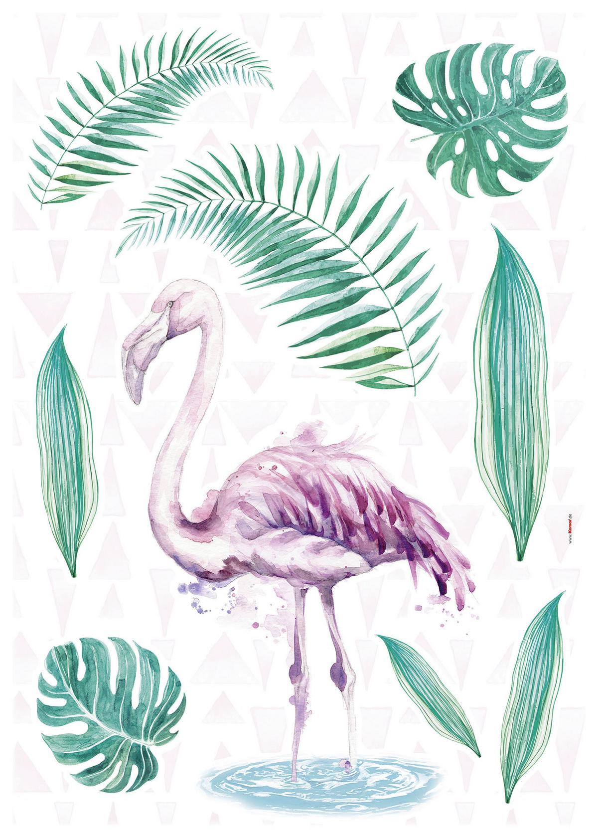 Wandtattoo Flamingo - Multicolor, Basics, Kunststoff (50/70cm) - Komar