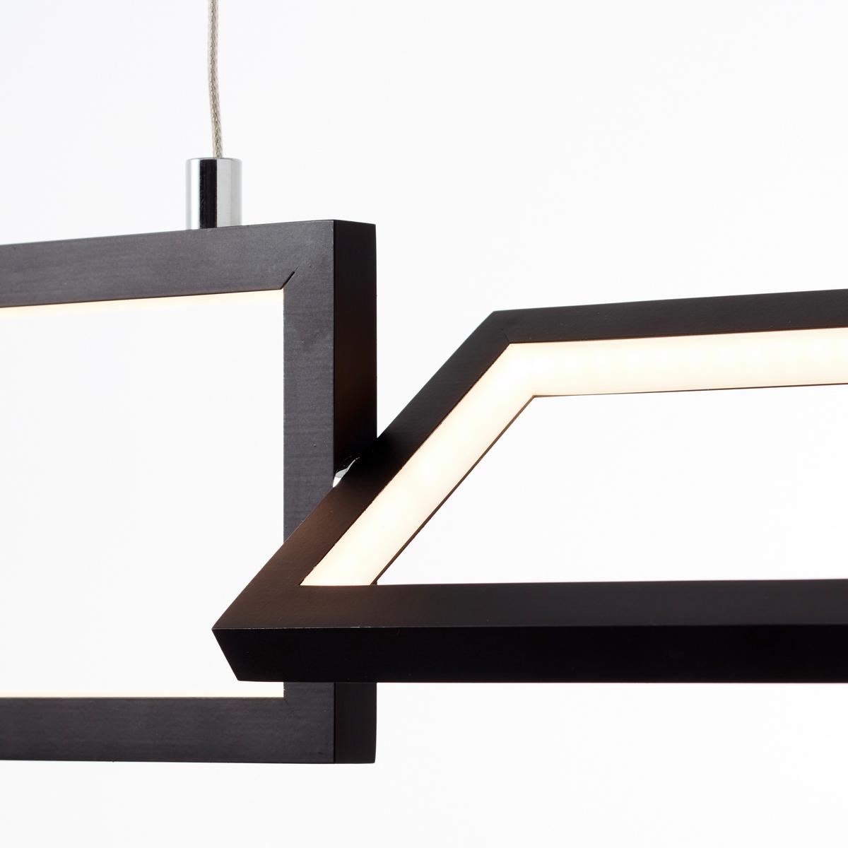 Led-hängeleuchte Ranut H: 120 Cm 3-Flammig - Schwarz, Design, Kunststoff/Metall (80,5/12/120cm) - Brilliant