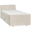 Boxspringbett mit Bettkasten Nida 100x200 cm Creme - Creme/Schwarz, MODERN, Holz/Textil (100/200cm) - MID.YOU