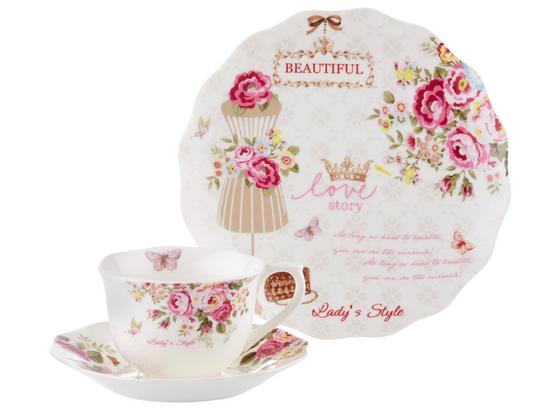 Kaffeeservice Mirabella - Rosa/Weiß, ROMANTIK / LANDHAUS, Keramik - James Wood Kaffeeservice Mirabella - Rosa/Weiß, ROMANTIK / LANDHAUS, Keramik - James Wood
