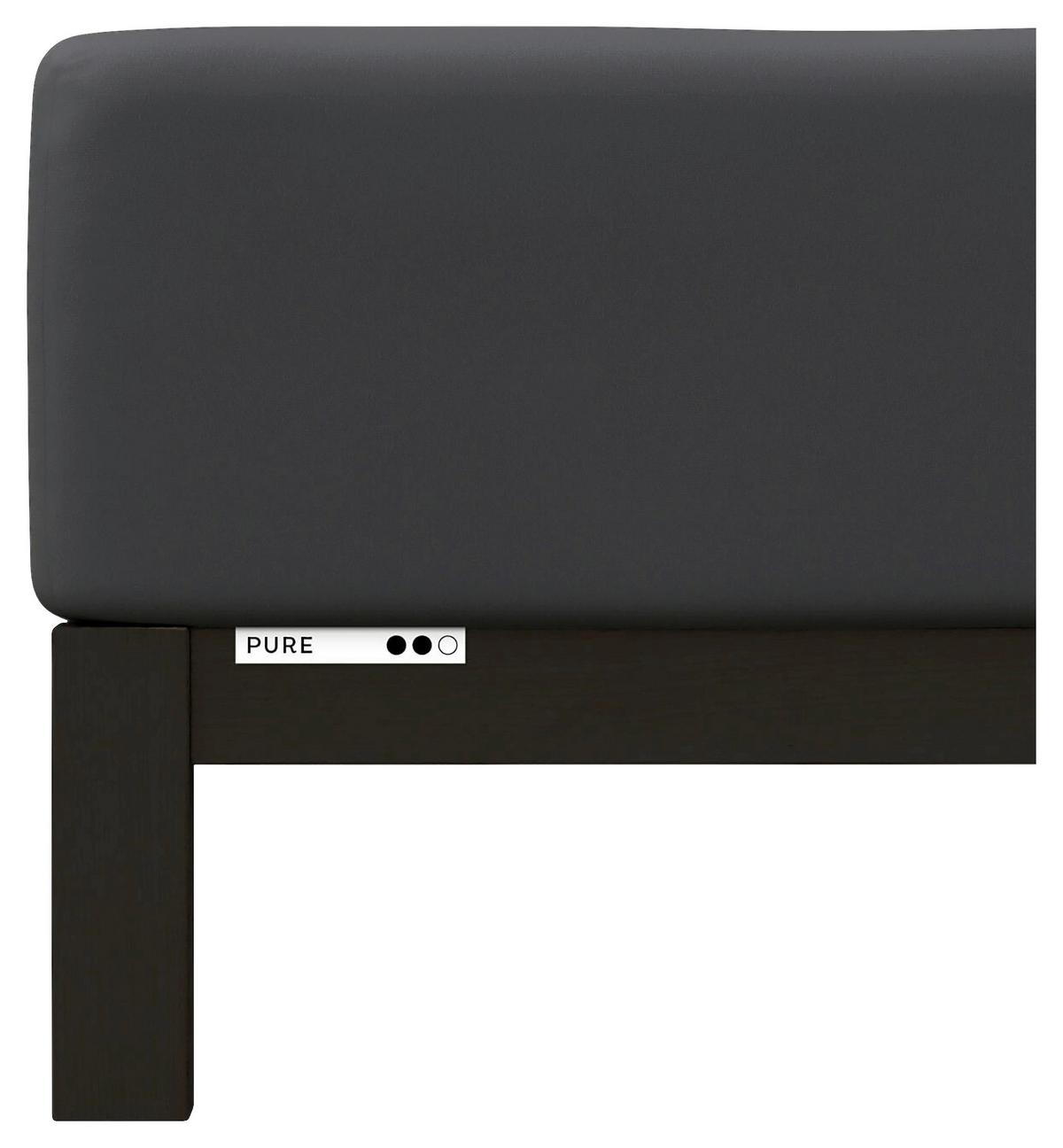 Boxspring-spannleintuch Pure Boxspring - Dunkelgrau, Basics, Textil (90-100/190-220cm) - Schlafgut