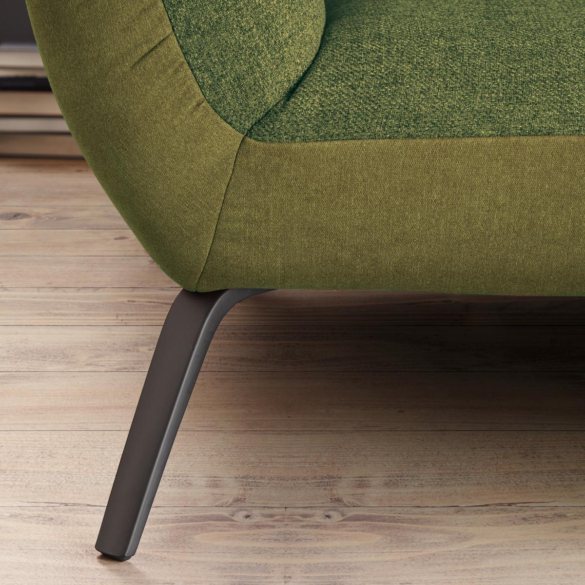 Velká pohovka TRENDY, olivově zelená - černá/olivově zelená, Moderní, kompozitní dřevo (260/93/124cm) - Premium Living