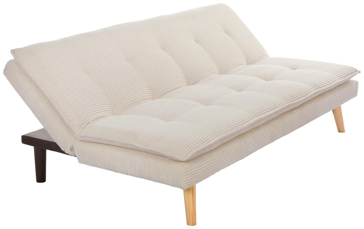 Schlafsofa Passau Weiß B: 181 cm - Schwarz/Weiß, Basics, Holz/Textil (181/77/92cm) - P & B