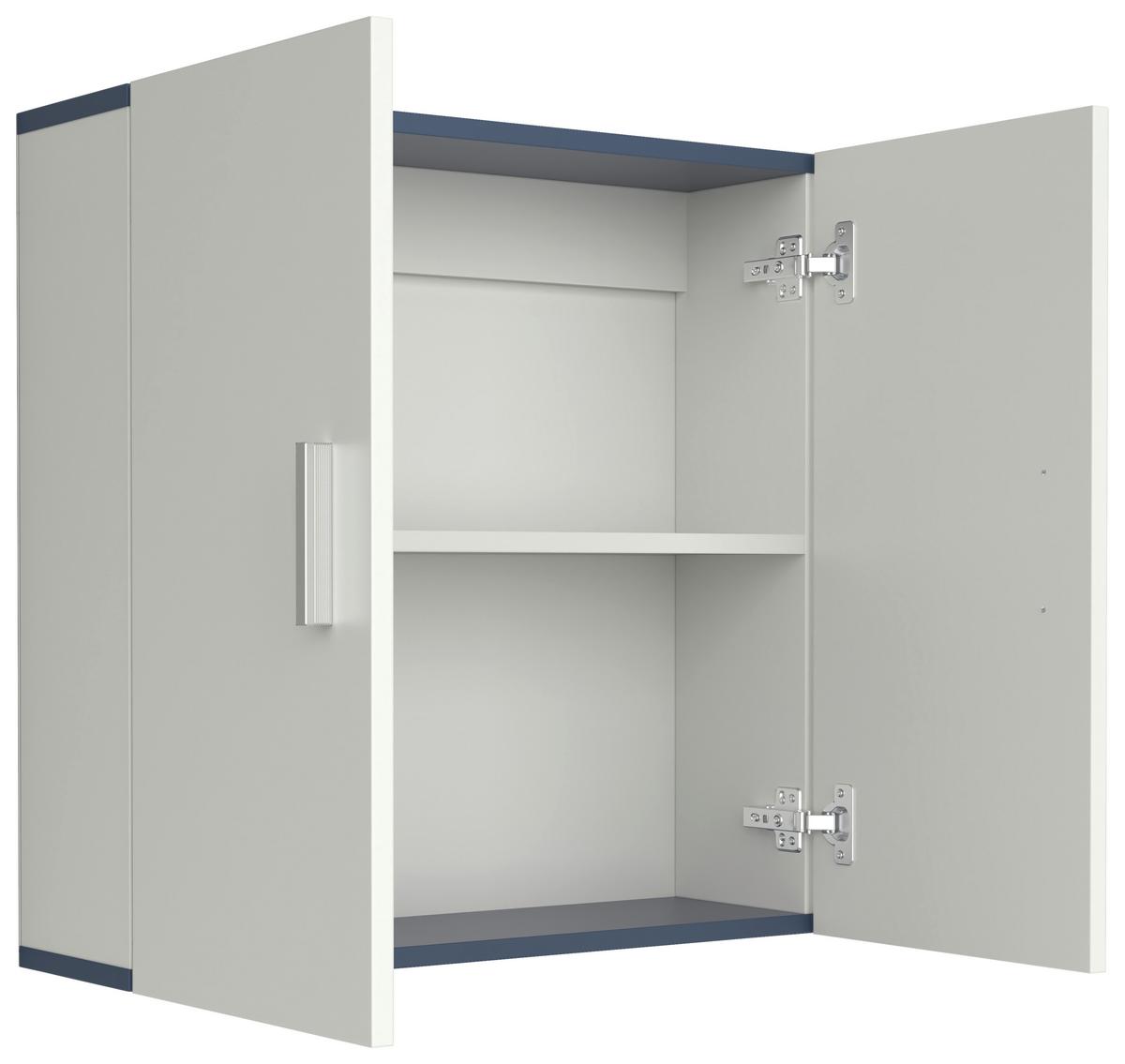 Hängeschrank Landos Anthrazit/Weiß, B: 60cm - Anthrazit/Weiß, MODERN, Holzwerkstoff (60/60/18cm) - MID.YOU