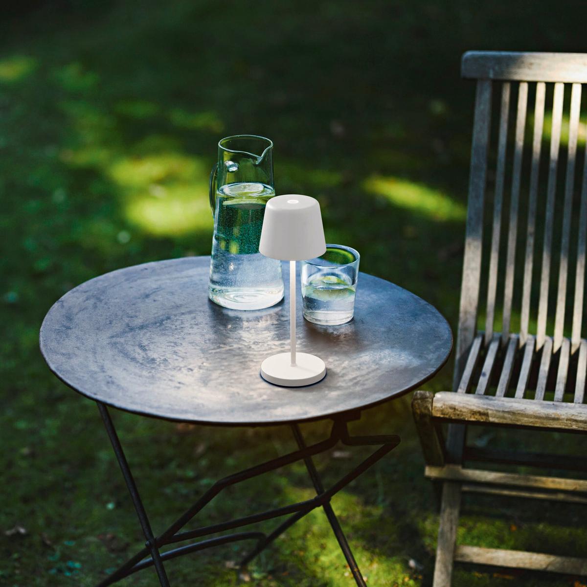 Außenleuchte Bianco Weiß D: 7,5 cm - Weiß, KONVENTIONELL, Metall (7,5/20,8cm) - Ideal Lux