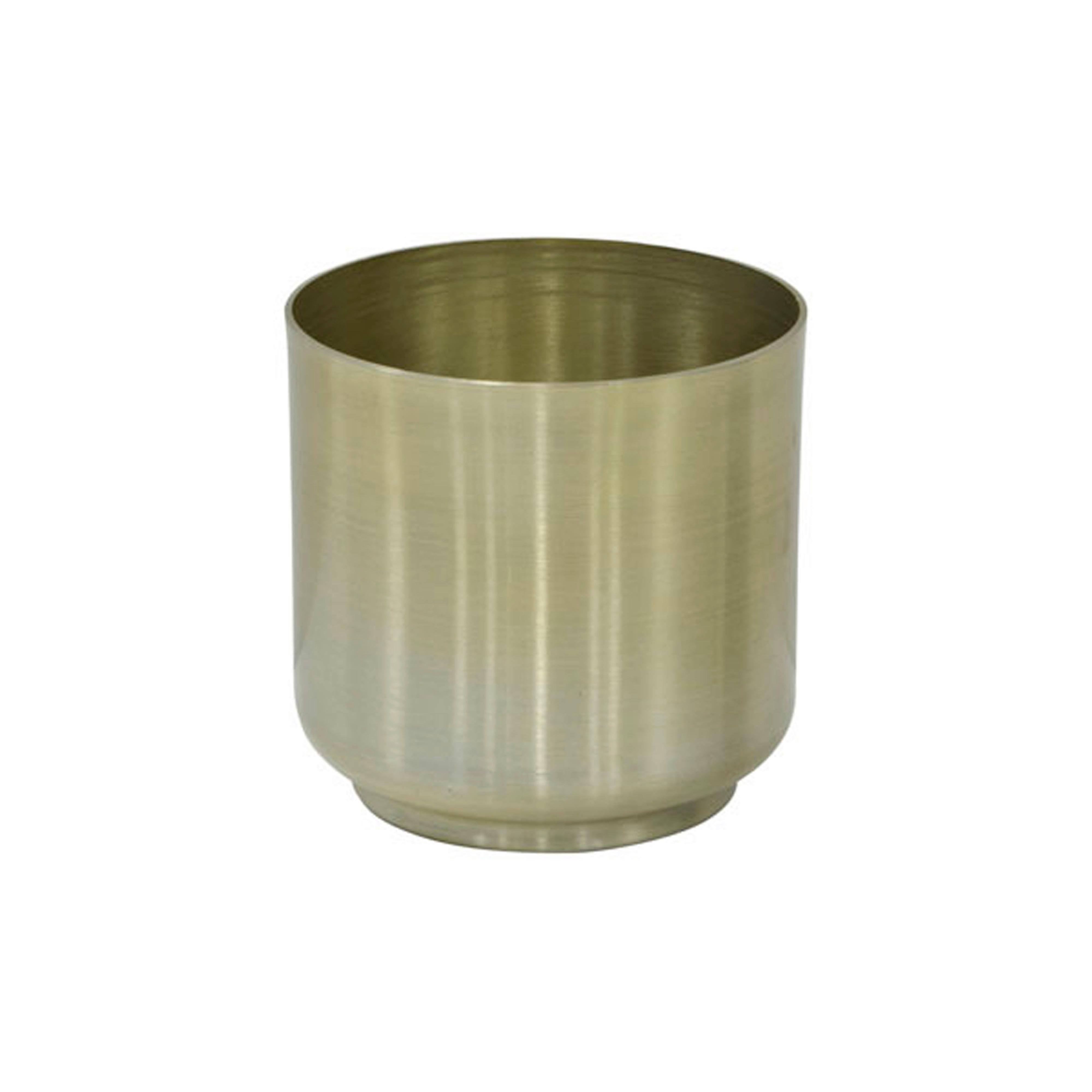 Blumentopf Marko - Goldfarben, Basics, Metall (13,2/13cm) - Luca Bessoni