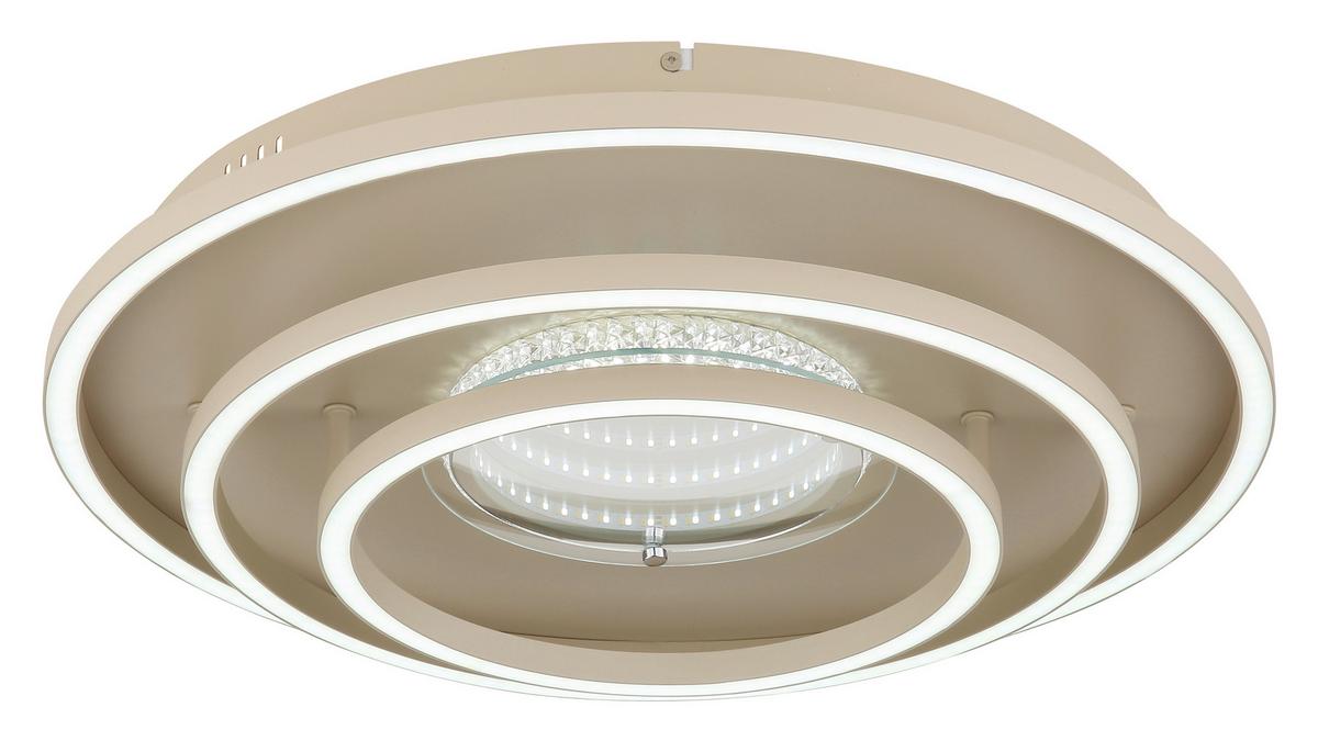 LED-Deckenleuchte Memory-Funktion - Sandfarben/Weiß, Design, Kunststoff/Metall (51,1/10,8cm) - Globo