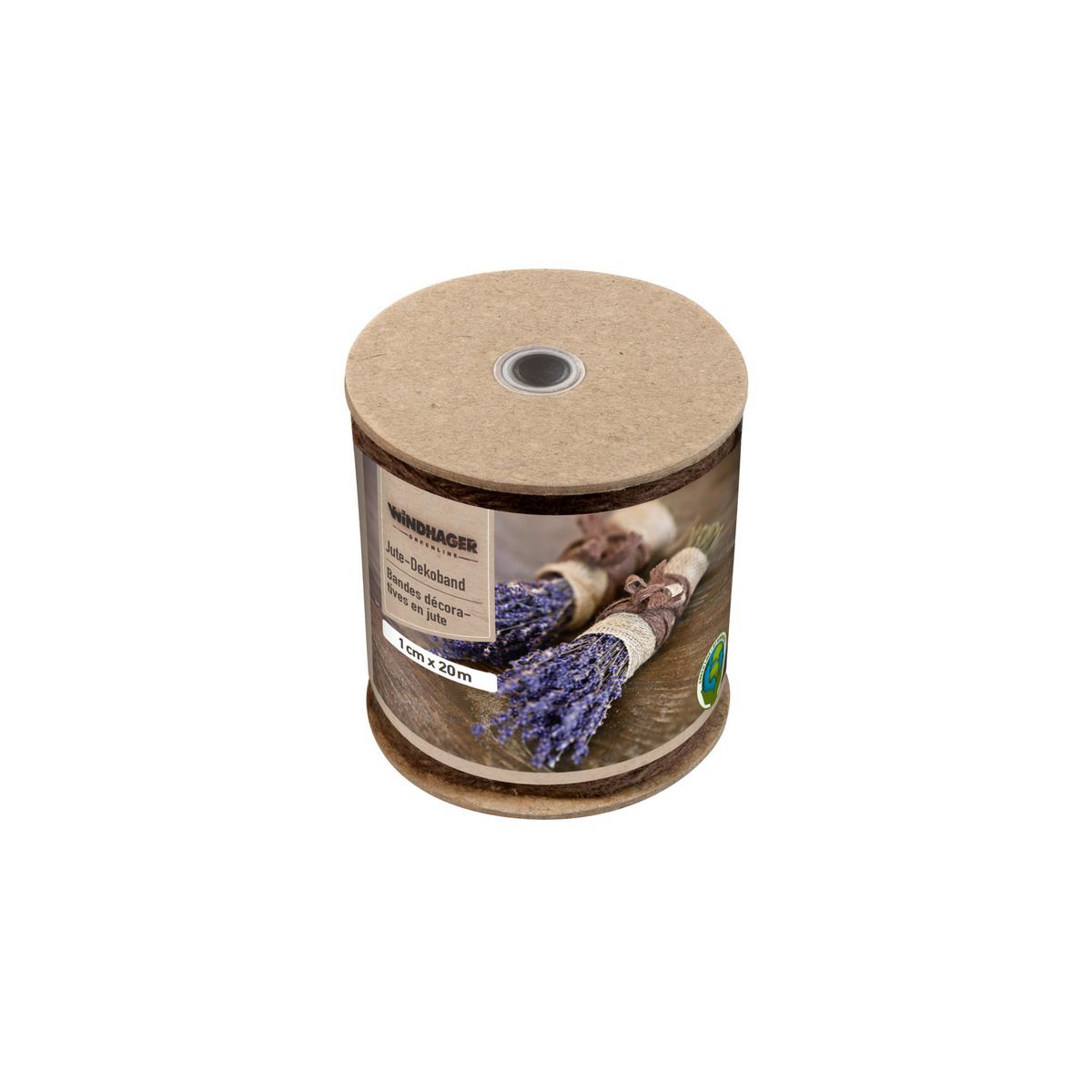 Dekoband, Braun, Jute 20 Meter - Braun, Basics, Textil (2000/1cm) - Windhager