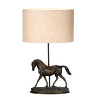 Asztali Lámpa Dl-Spirit-Tl - sötétbarna, Konventionell, textil/természetes anyagok (65,5/40/27cm) - Elstead Lighting