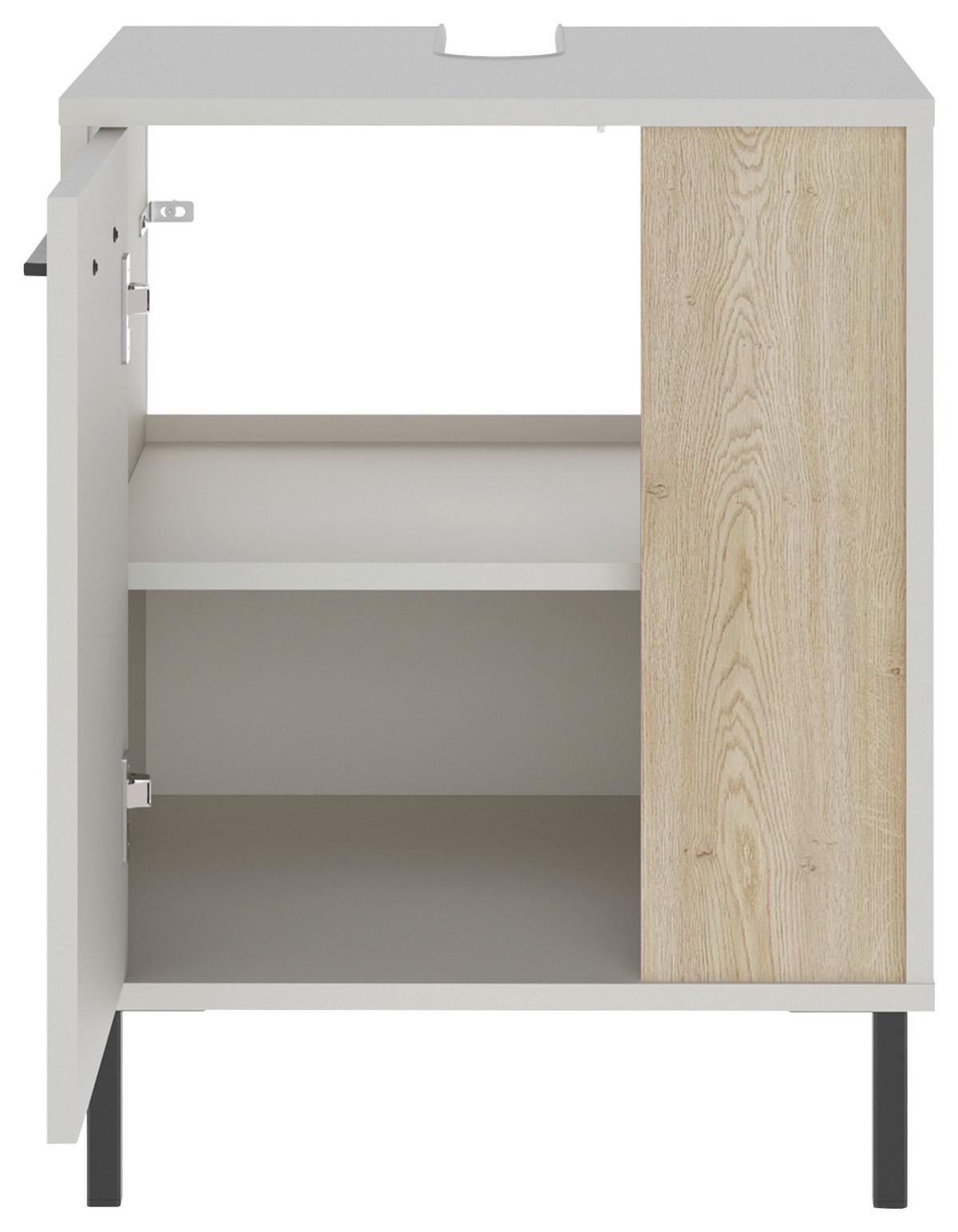 WASCHBECKENUNTERSCHRANK Empoli, Kaschmir B: 51 cm - Kaschmir/Eichefarben, MODERN, Holzwerkstoff (51/65/45cm)