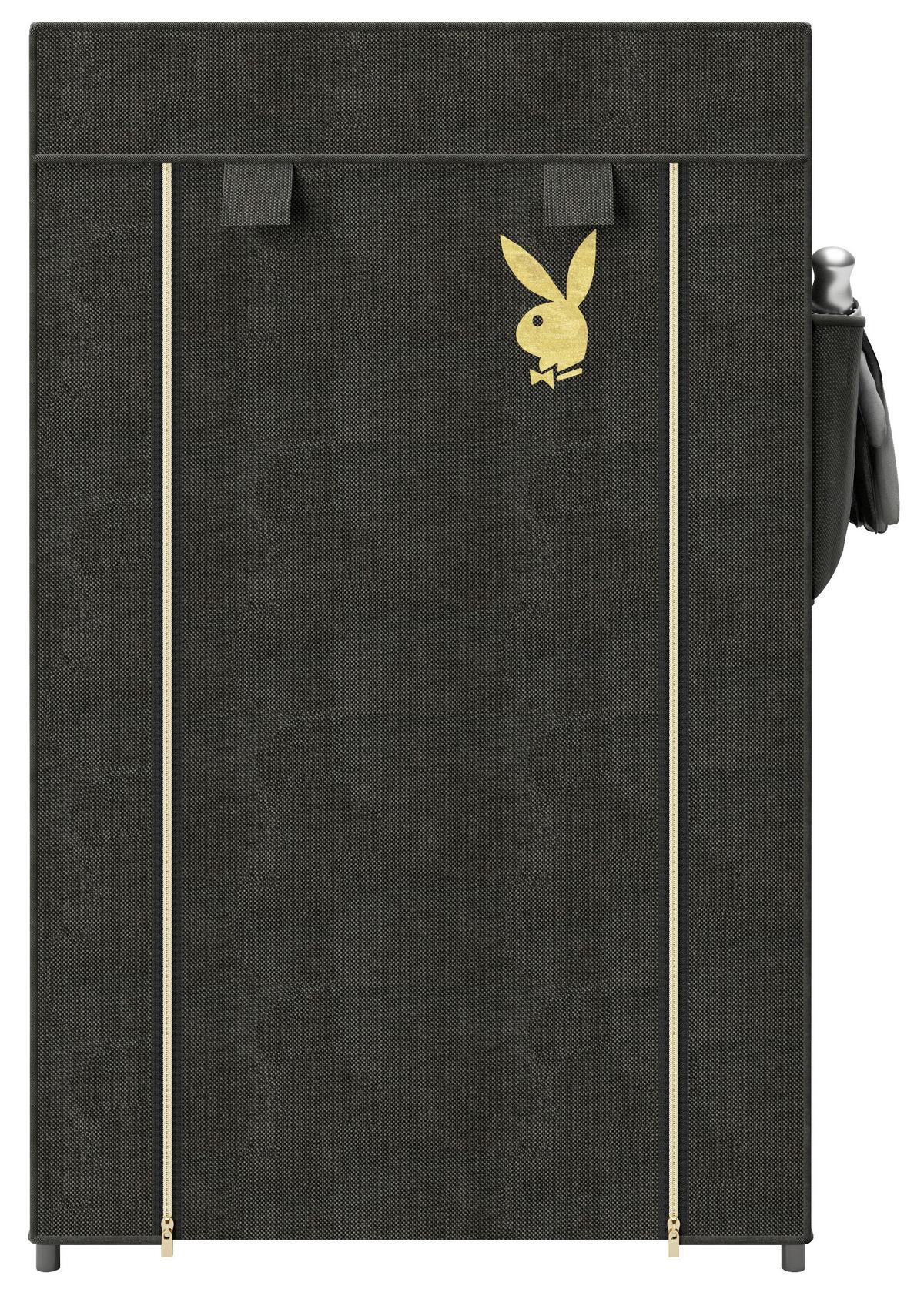 Schuhschrank Tracy Schwarz B: 58 Cm - Schwarz, Basics, Kunststoff/Textil (58/90/28cm) - Playboy