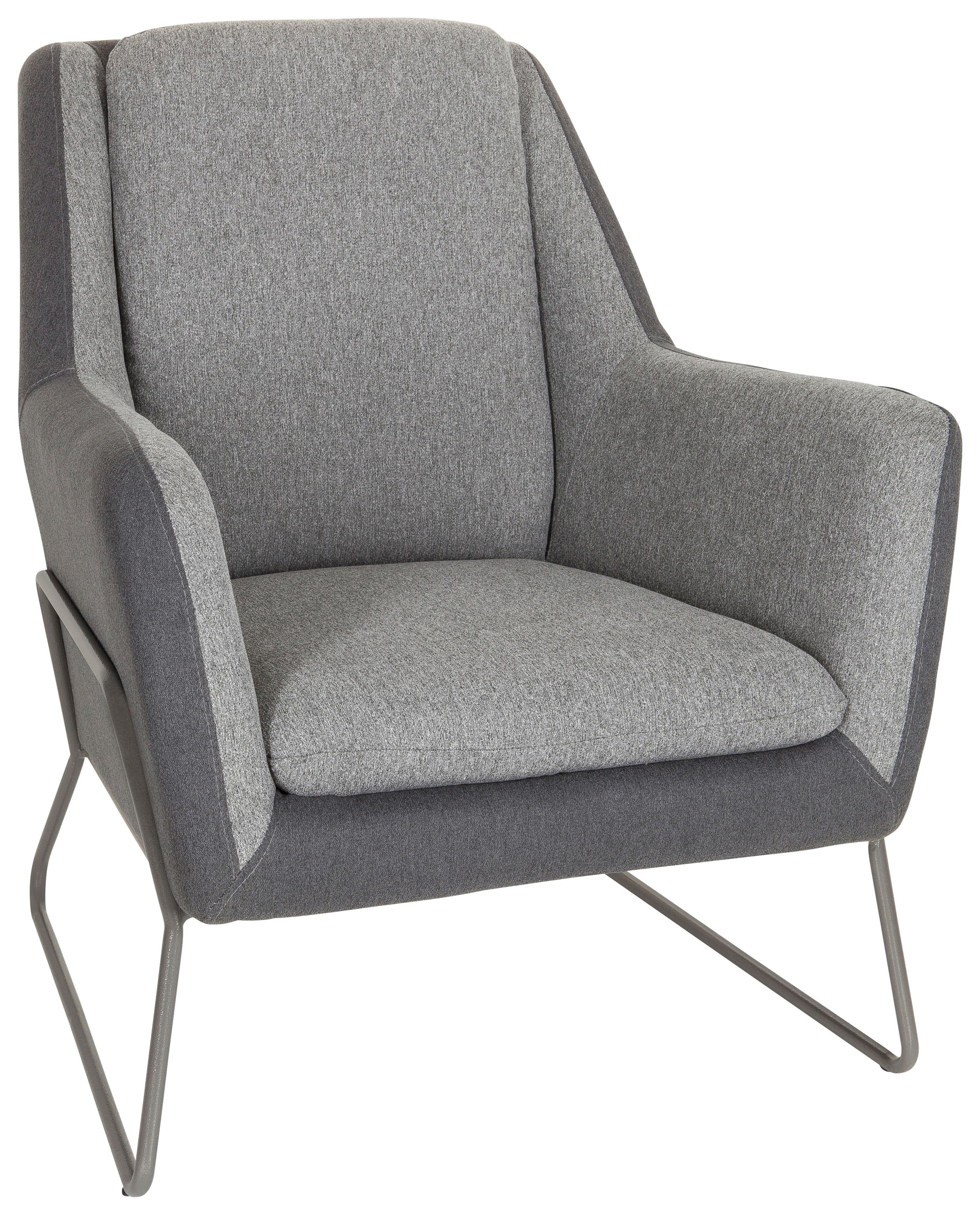 Polstersessel Lagun Hellgrau/dunkelgrau - Dunkelgrau/Hellgrau, MODERN, Textil (74/97/84cm) - MID.YOU