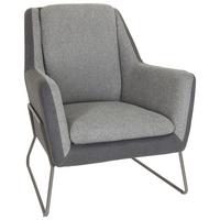 Polstersessel Lagun Hellgrau/dunkelgrau - Dunkelgrau/Hellgrau, MODERN, Textil (74/97/84cm) - MID.YOU