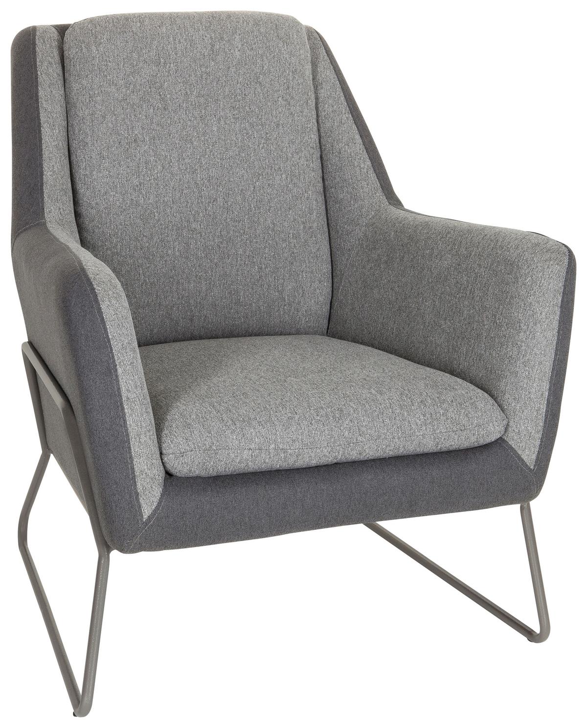 Polstersessel Lagun Hellgrau/dunkelgrau - Dunkelgrau/Hellgrau, MODERN, Textil (74/97/84cm) - MID.YOU