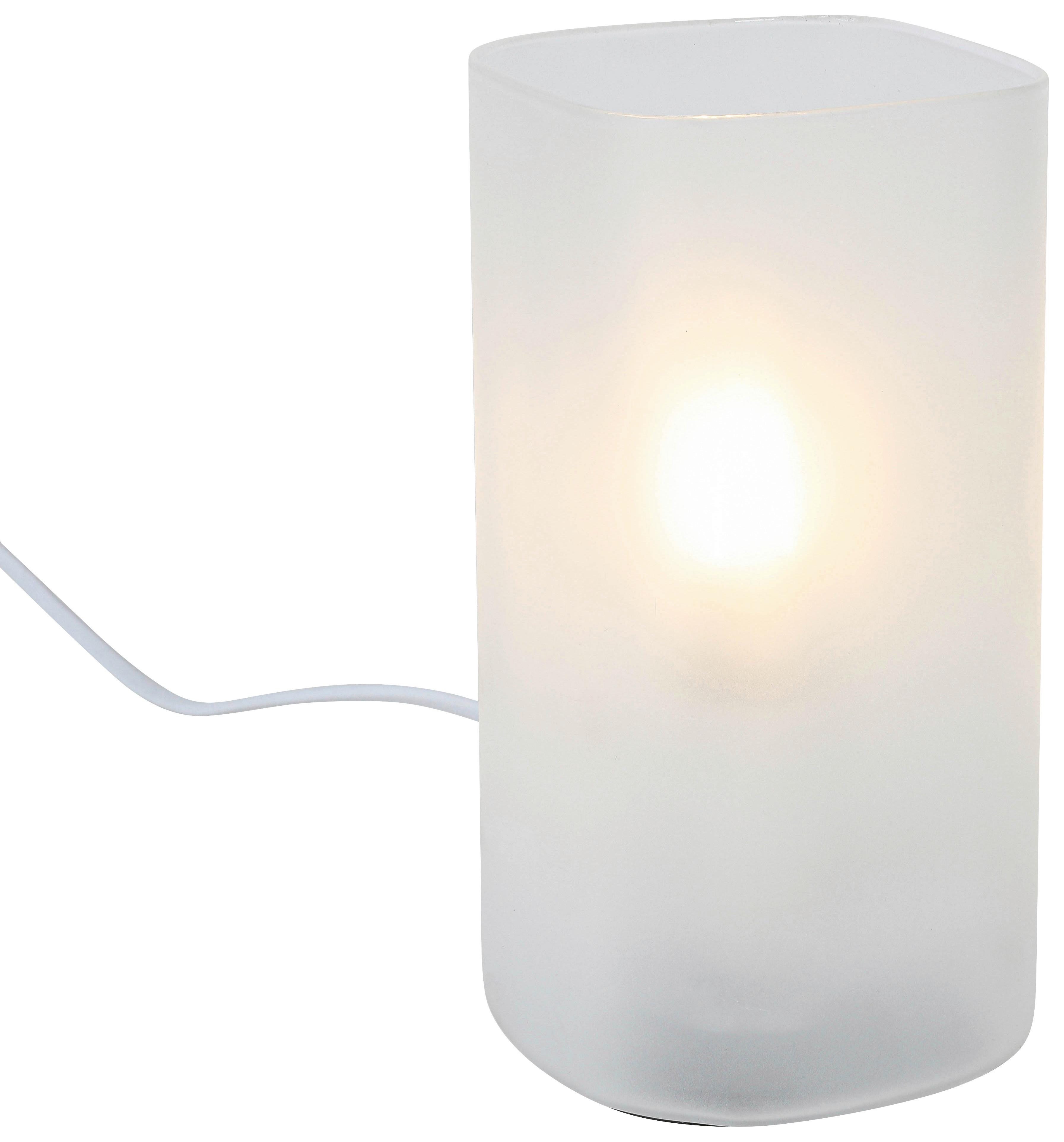 Tischleuchte Smoky - Weiß, LIFESTYLE, Glas/Kunststoff (10/10/20cm) - Luca Bessoni