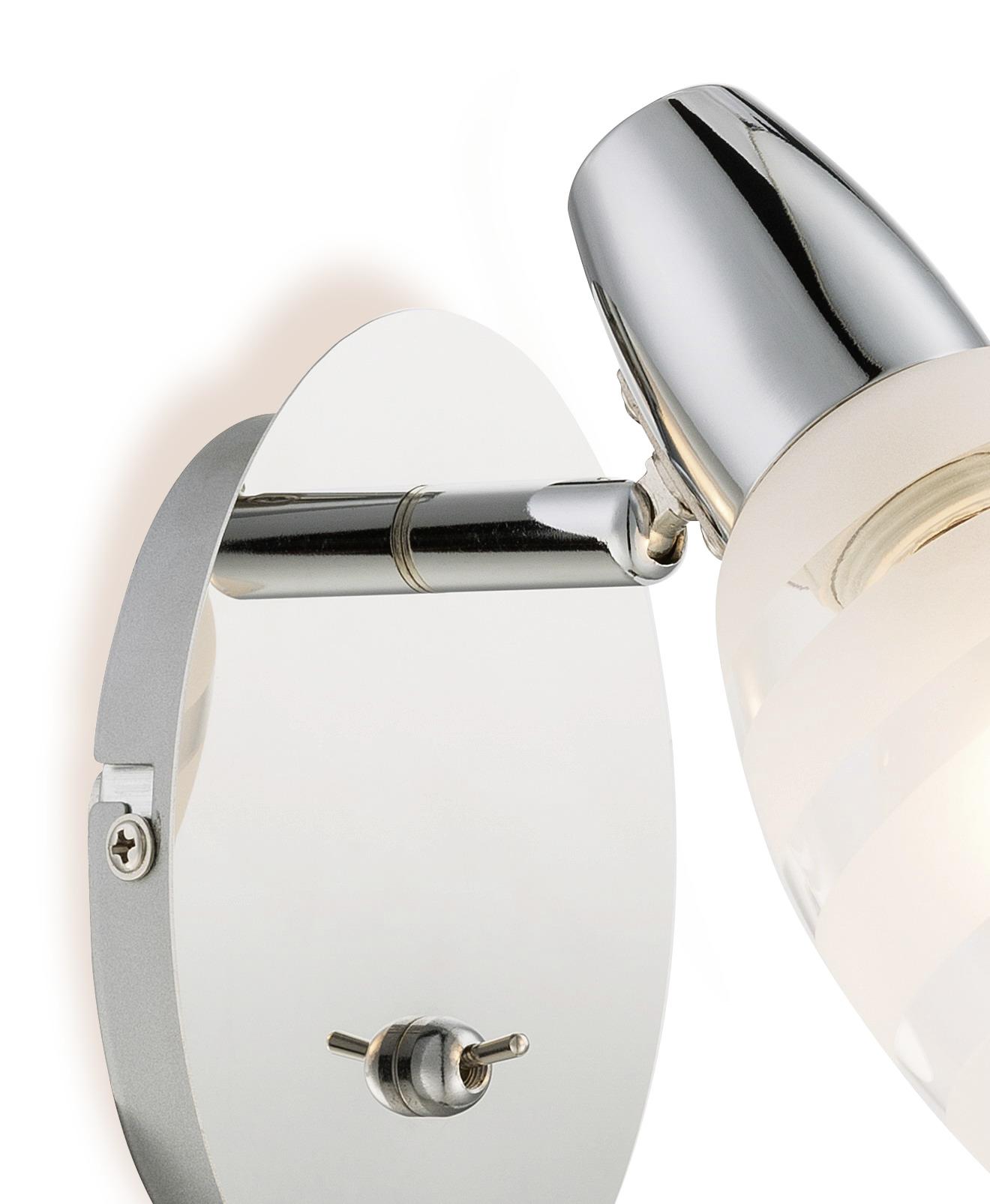 Strahler Dija 1-flammig Verstellbar Ø 9 Cm - Klar/Chromfarben, KONVENTIONELL, Glas/Metall (9/13cm) - James Wood