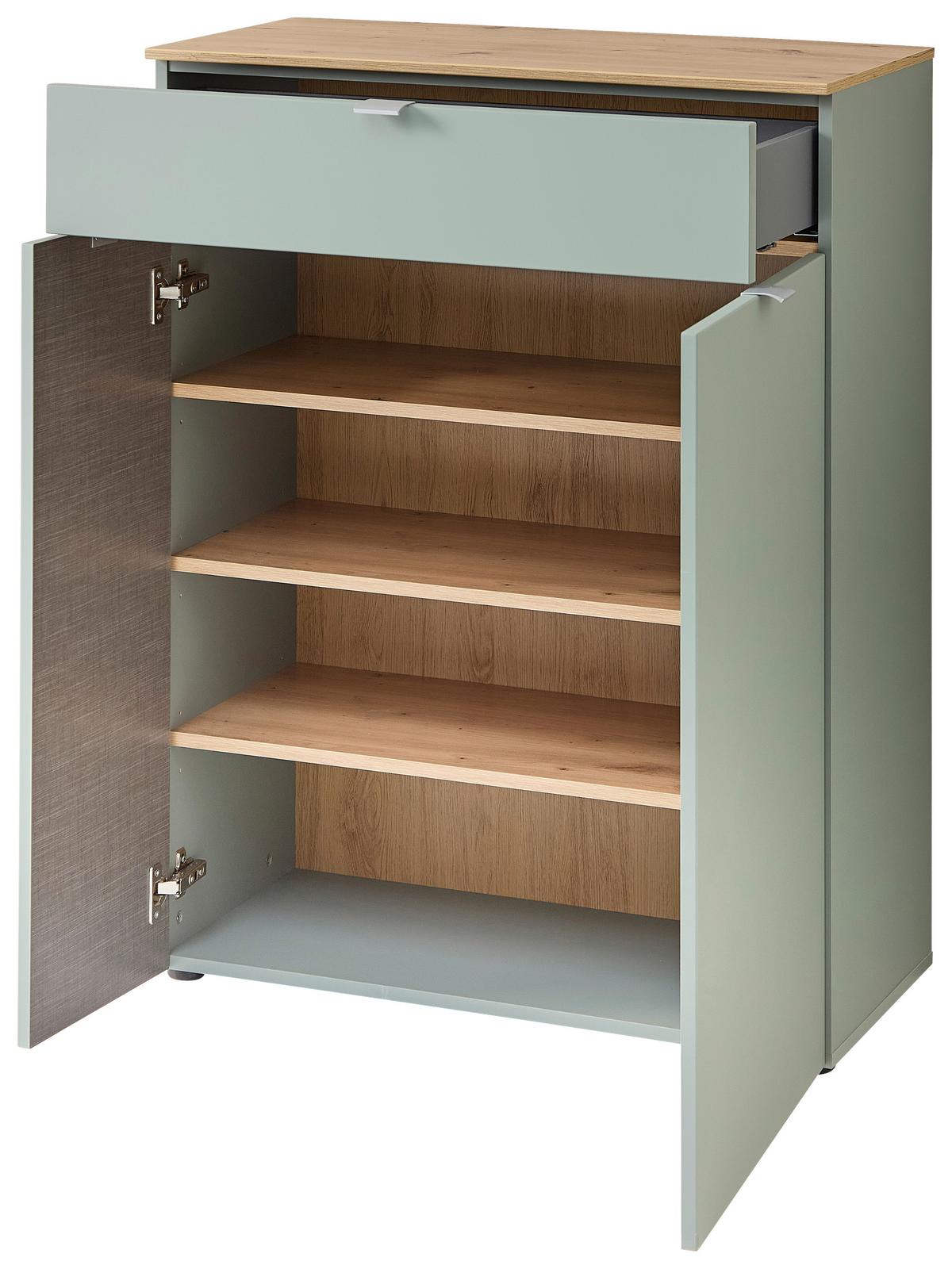 BOTNÍK BARI - černá/barvy stříbra, Moderní, kov/kompozitní dřevo (78/103/38cm) - Premium Living