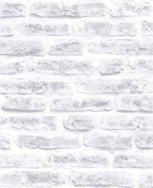 Vliestapete 52x1000 cm Weiß/ Betonoptik - Weiß, Basics, Papier/Kunststoff (52/1000cm)