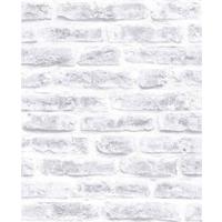 Vliestapete 52x1000 cm Weiß/ Betonoptik - Weiß, Basics, Papier/Kunststoff (52/1000cm)