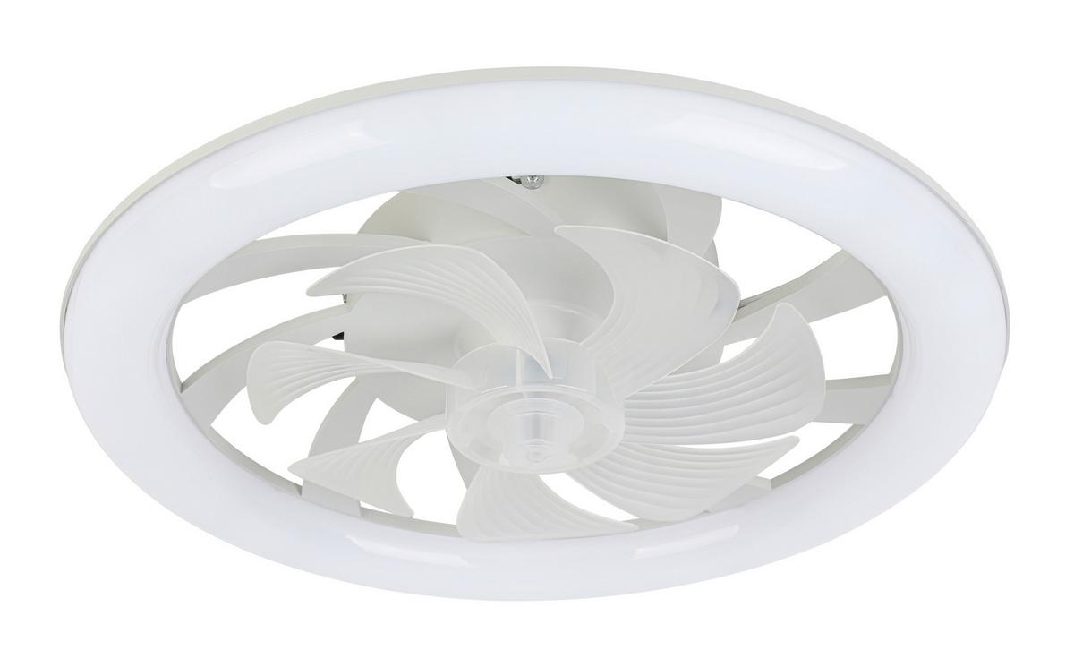 Deckenventilator Carl - Weiß, Basics, Kunststoff (48/12cm) - Luca Bessoni