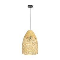 Hängeleuchte 390237*sambucona - Schwarz, Natur, Holz/Metall (35/150cm) - Eglo