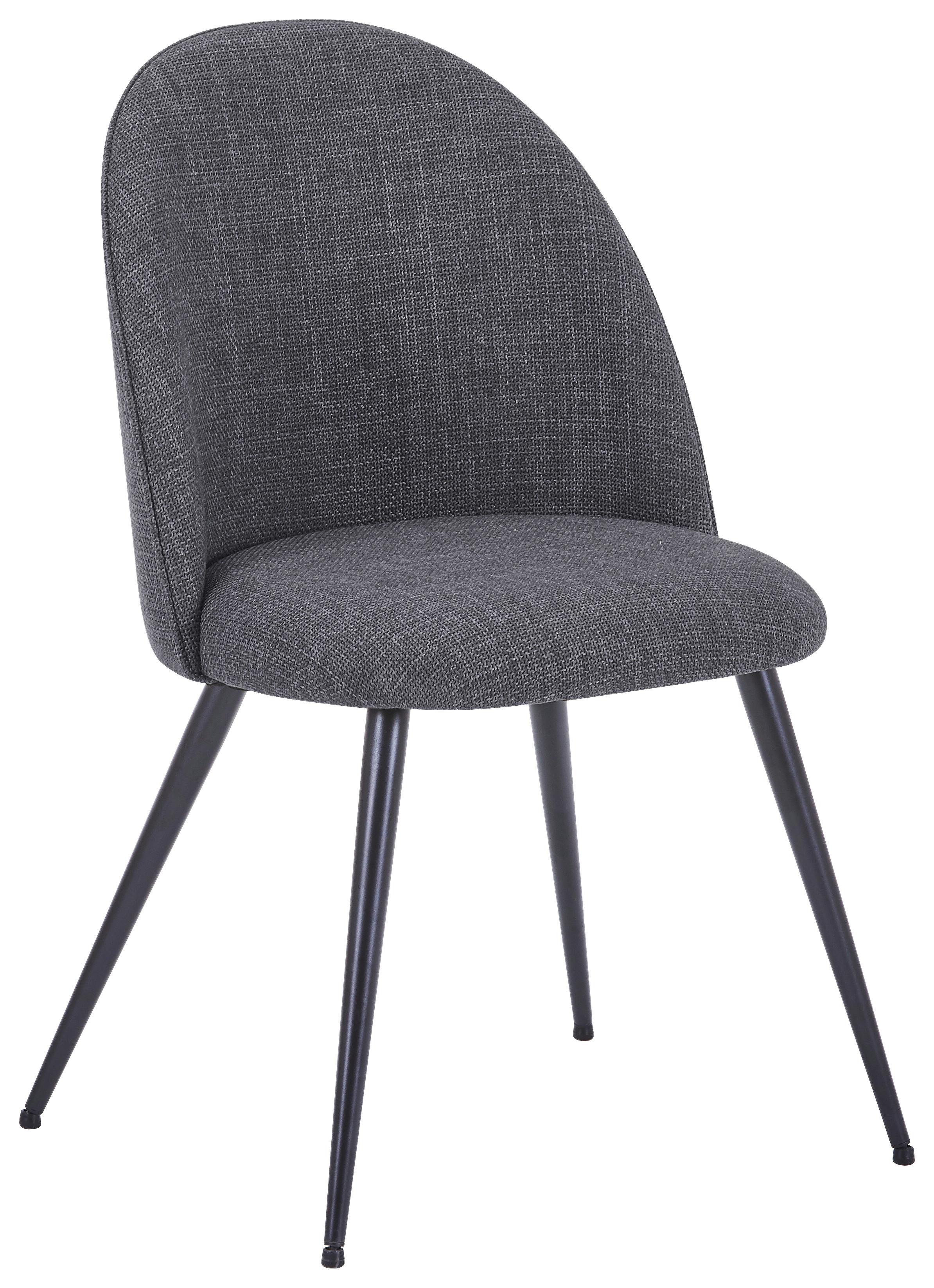 ŽIDLE LOTTE - šedá/černá, Lifestyle, kov/textil (49.5/83.5/53.5cm) - Mömax