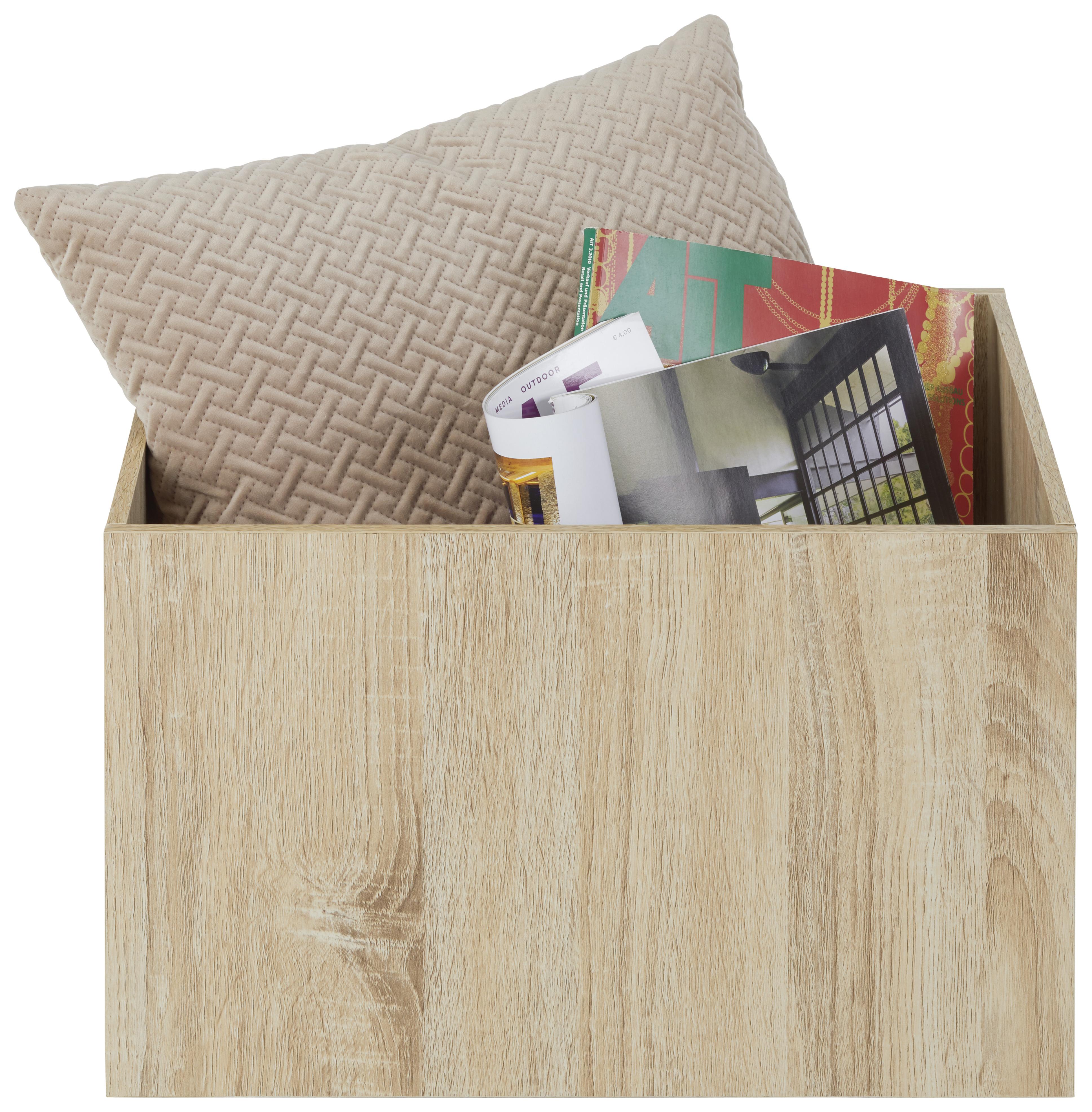 Úložný Box Bono - dub sonoma, Moderný, kompozitné drevo (44/28/33cm) - Based