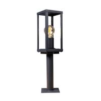 Außenleuchte Karo 60 W Glas/aluminium - Klar/Schwarz, Basics, Glas/Metall (50/11/11cm)