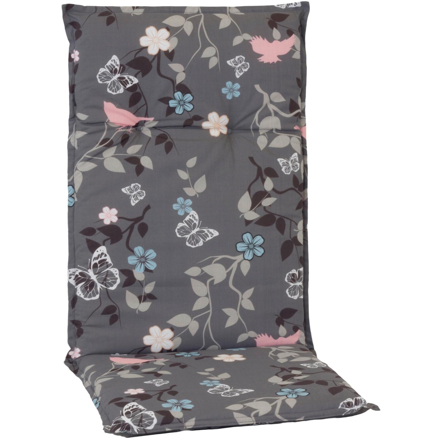 Hochlehner Auflage Bregenz 118x50x6cm Grau/Rosa - Rosa/Grau, Basics, Textil (118/50/6cm) - Gardenson