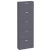 Schuhschrank Sulos Anthrazit B: 59 cm - Anthrazit, Design, Holzwerkstoff (59/179/17cm) - MID.YOU