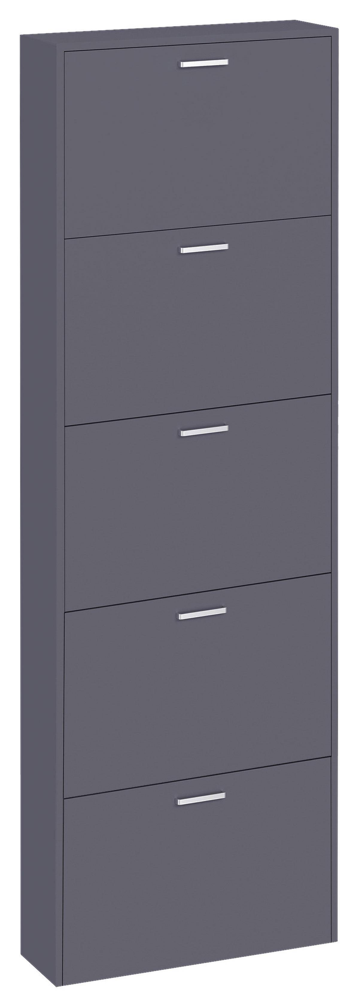 Schuhschrank Sulos Anthrazit B: 59 cm - Anthrazit, Design, Holzwerkstoff (59/179/17cm) - MID.YOU