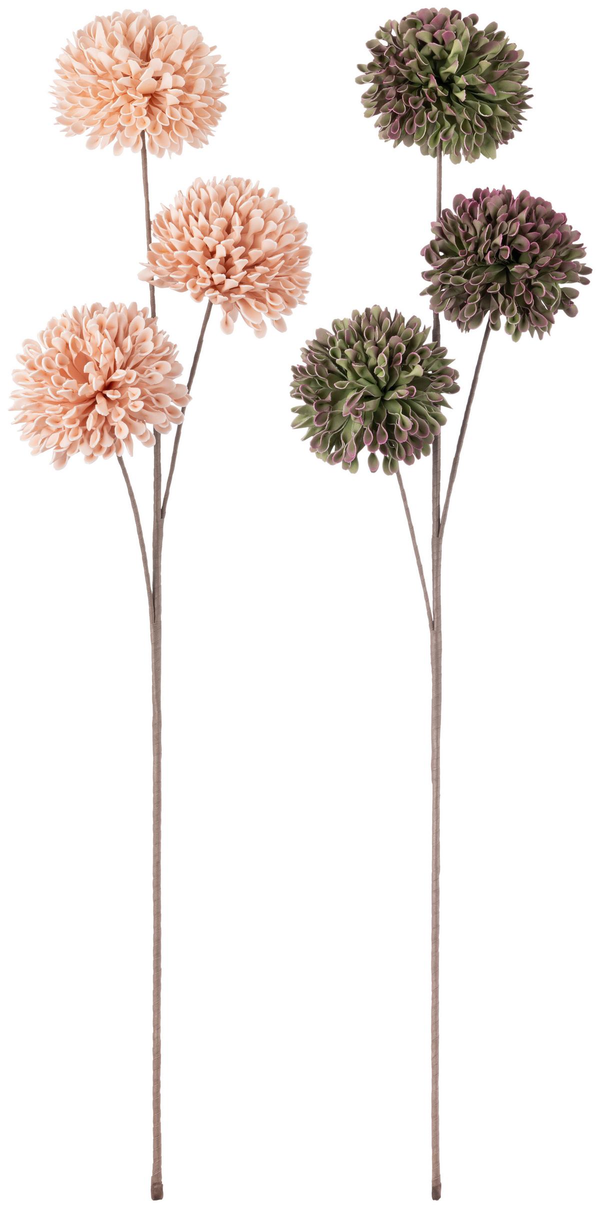 Kunstblume Julia - Pink/Braun, KONVENTIONELL, Papier/Kunststoff (91cm) - Luca Bessoni