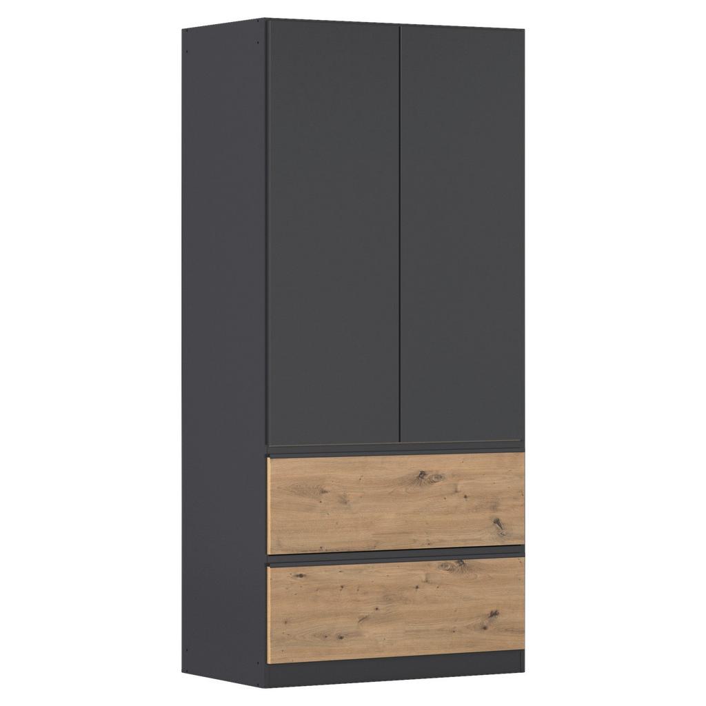 Drehtürenschrank Costa Grau Eiche Artisan Dekor