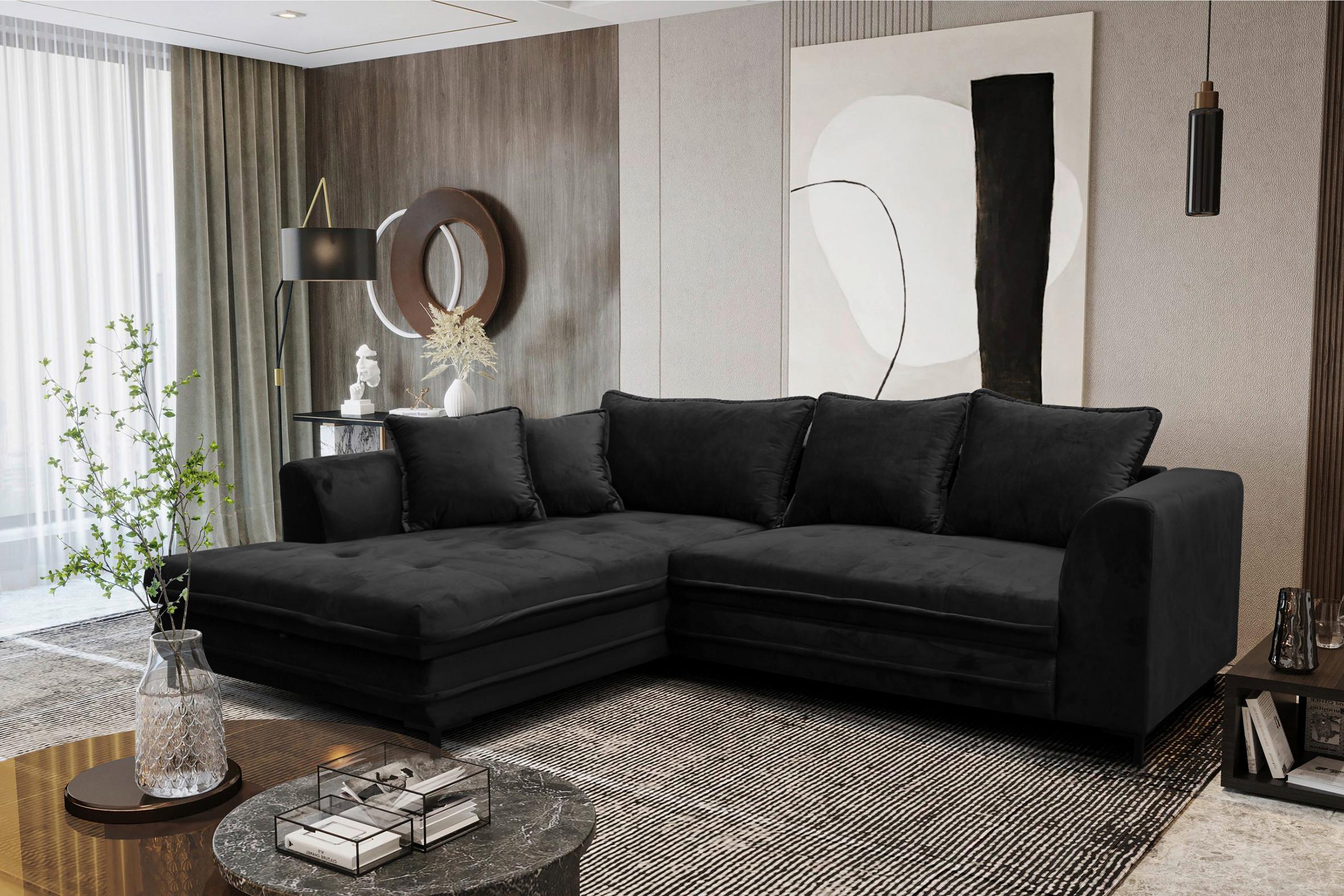 Ecksofa BELLO mit Velours-Bezug