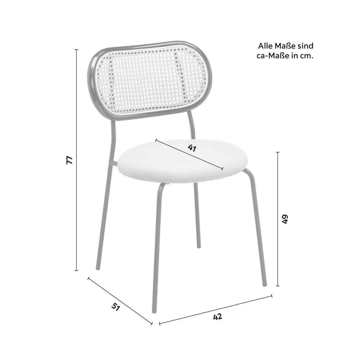 Židle Casa šedohnědá dřevo/ratan/kov - černá/šedohnědá, Moderní, kov/dřevo (42/77/51cm) - Bessagi Home