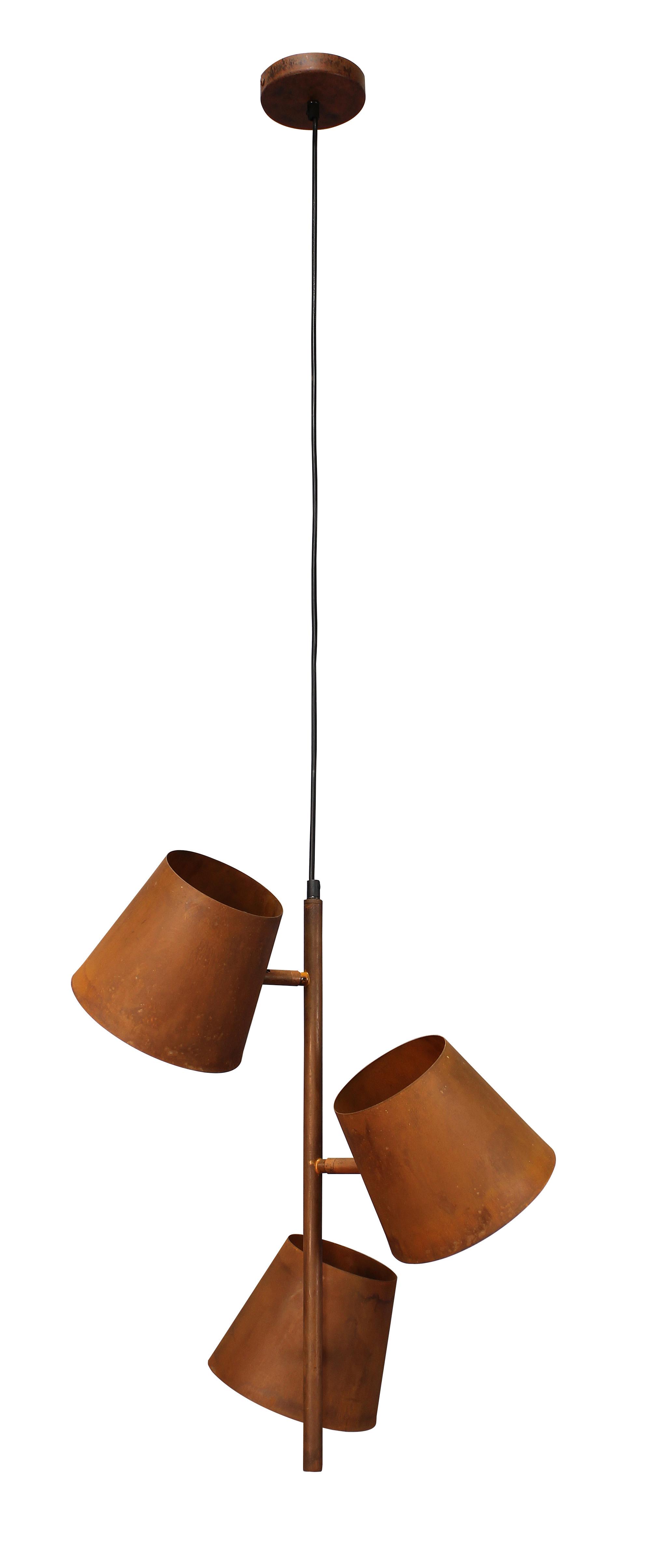 Hängeleuchte Colt H: 150 cm 3-Flammig, Rost-Optik