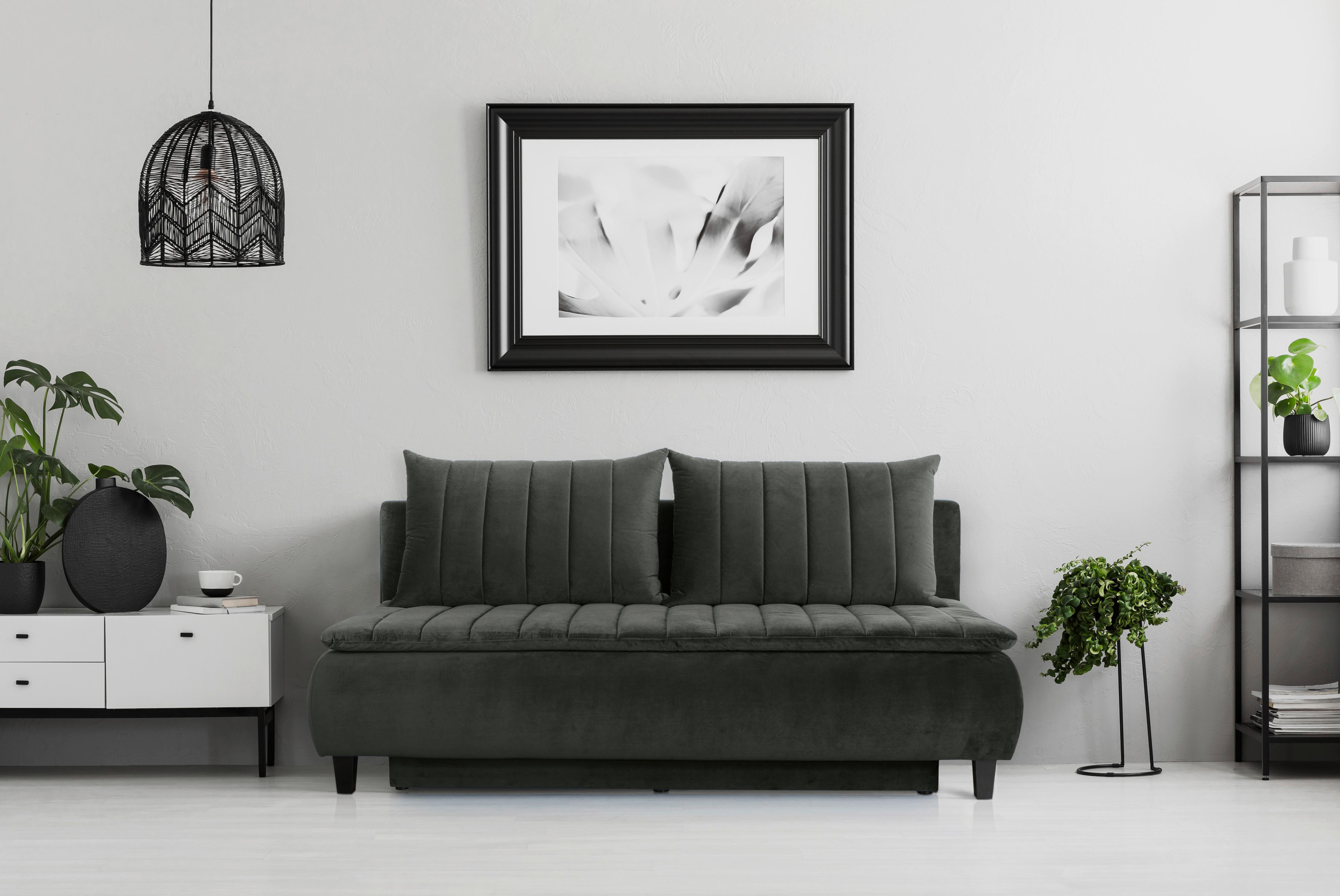 Boxspring Kanapé Marino B - világosszürke/antracit, Modern, textil (208/102/96cm) - Luca Bessoni