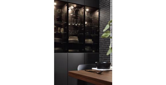 Einbauküche Riga Frei Planbar Modern, Grifflos - Eichefarben/Anthrazit, MODERN, Holzwerkstoff - Vertico