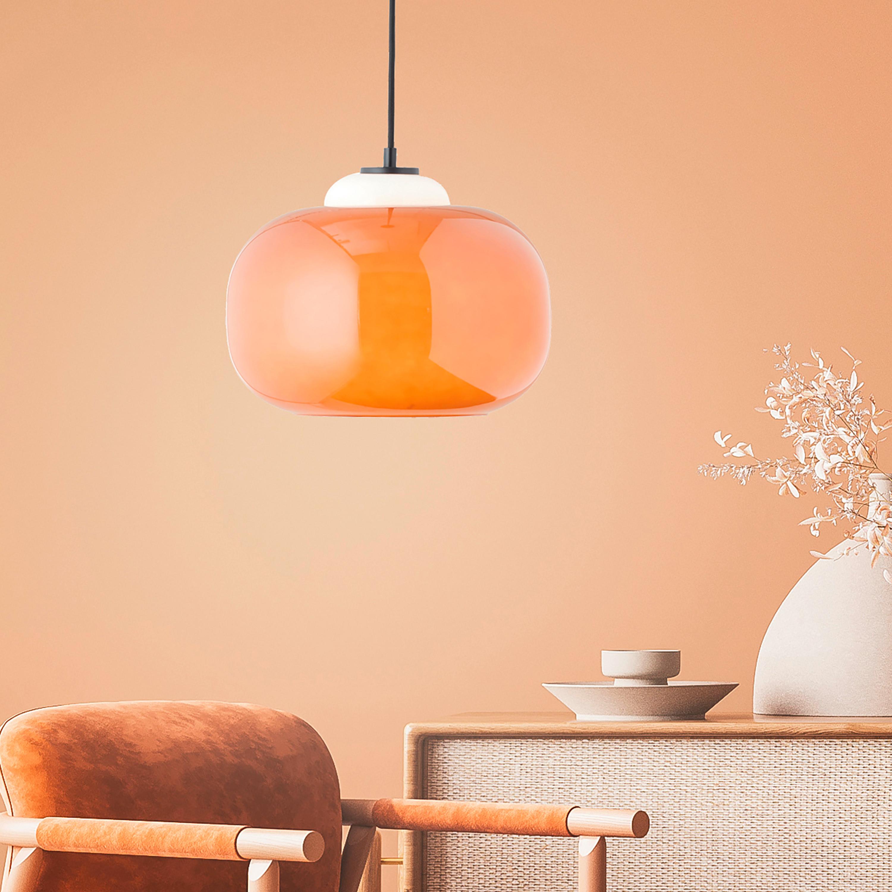 Pendelleuchte 99860/07 Blop - Orange, Design, Glas/Metall (30/128,5cm) - Brilliant