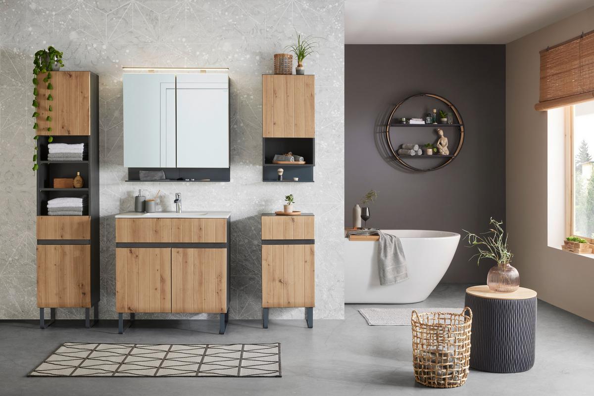 VYSOKÁ SKŘÍŇ LYNN -EXKLUSIV- - Moderní, kompozitní dřevo (40/176/31cm) - Premium Living