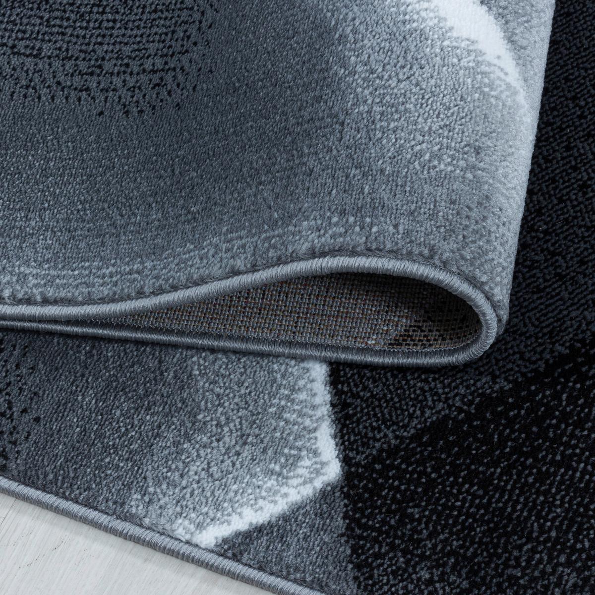 Teppich Läufer Schwarz/ Grau Costa 80x250 cm - Schwarz, Design, Textil (80/250cm)