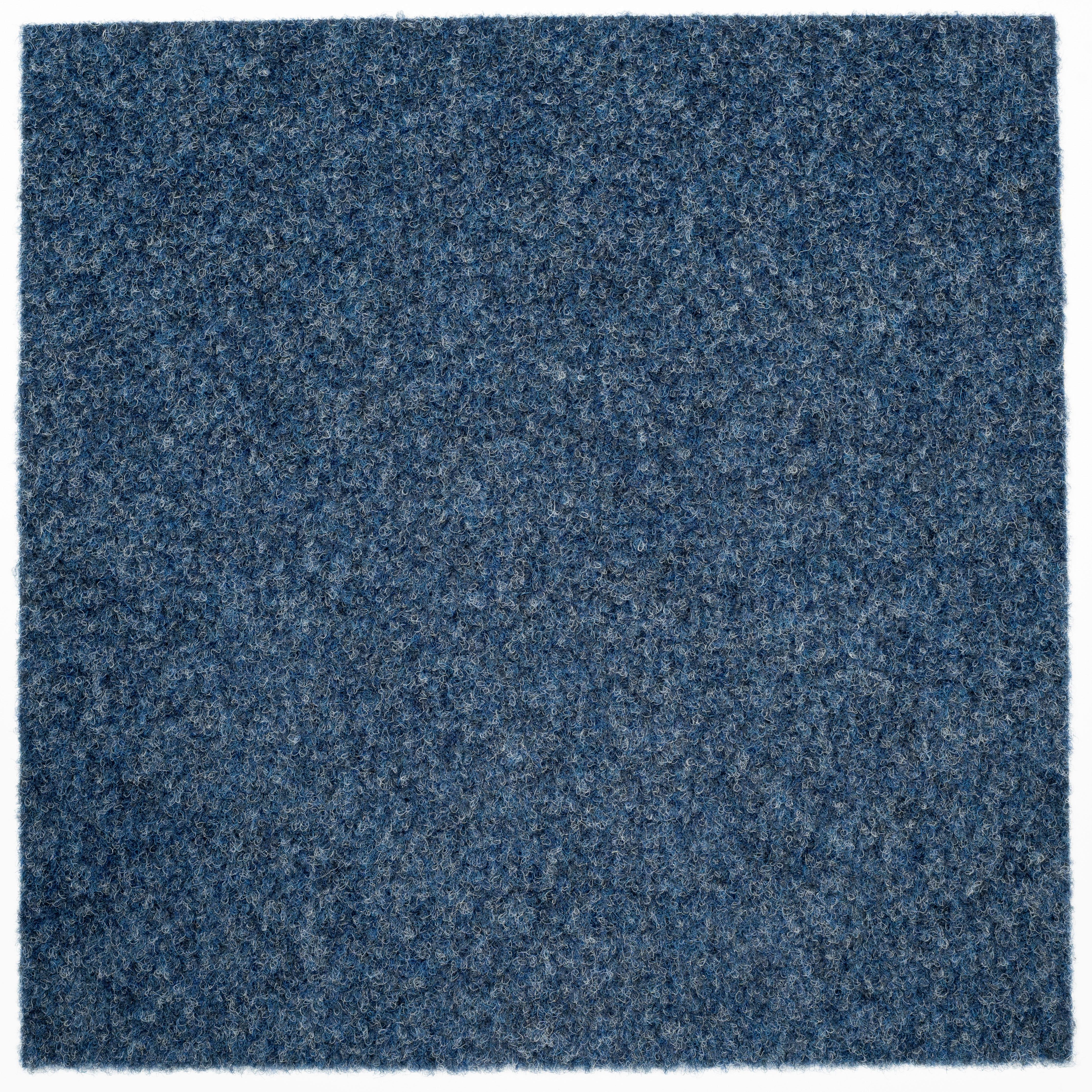Teppichfliese Blau Solid Vel 50x50 cm Florhöhe 4 mm - Basics, Textil (50/50cm)