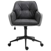 Drehstuhl Lukas - Schwarz/Grau, MODERN, Kunststoff/Textil (64/92/62cm) - Livetastic