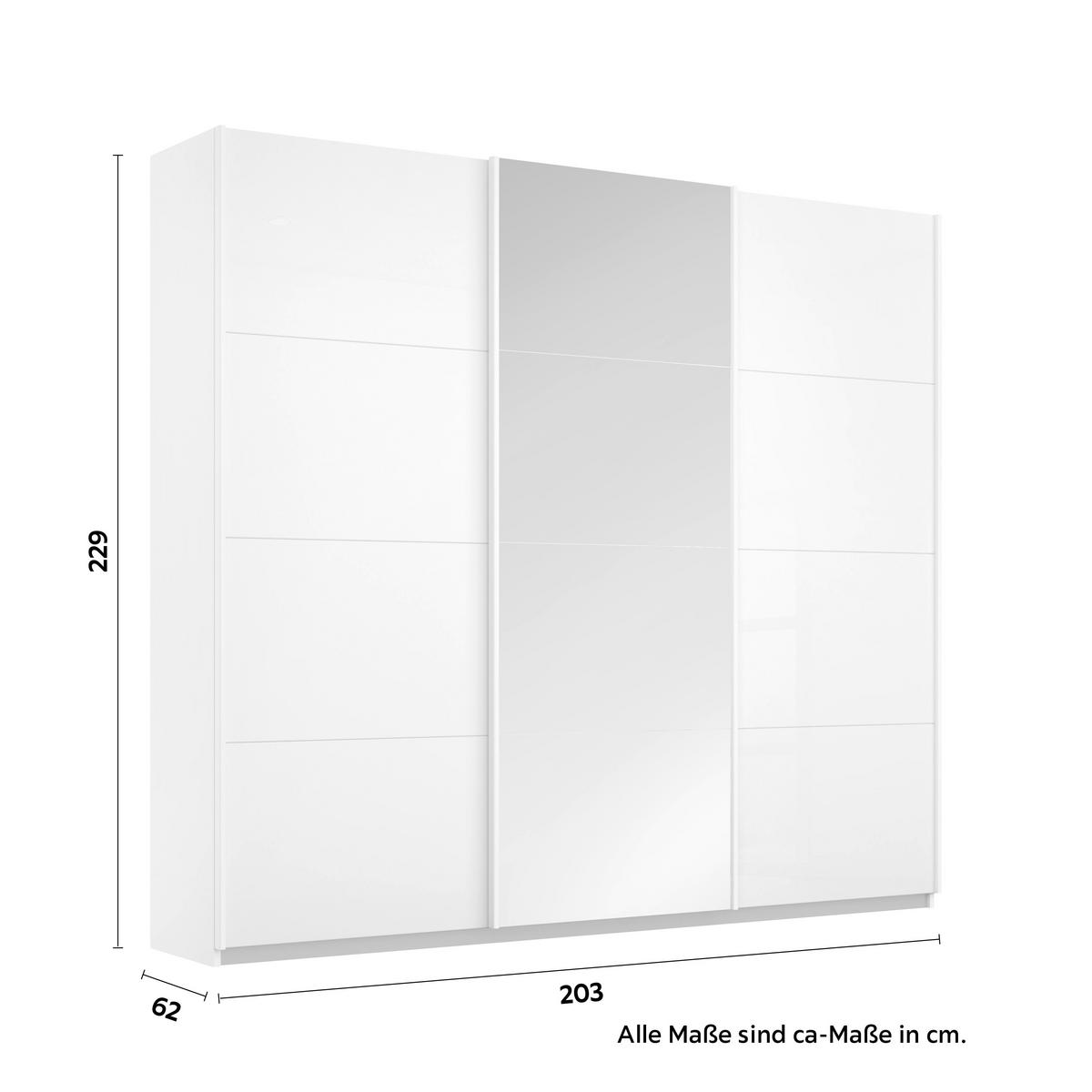 Šatní skříň KULMBACH - bílá/barvy hliníku, Konvenční, kov (203/229/62cm) - Mömax