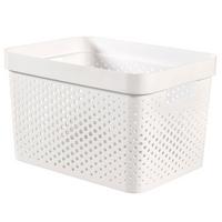 Úložný košík INFINITY 17L - biela, Basics, plast (26/22/36cm)